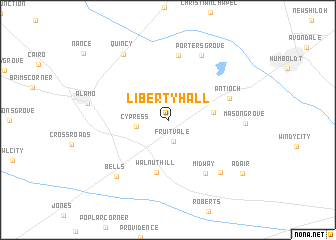 map of Liberty Hall