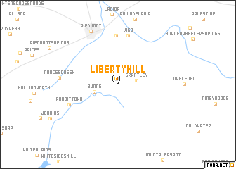 map of Liberty Hill