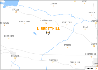 map of Liberty Hill