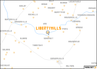 map of Liberty Mills