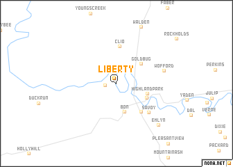 map of Liberty