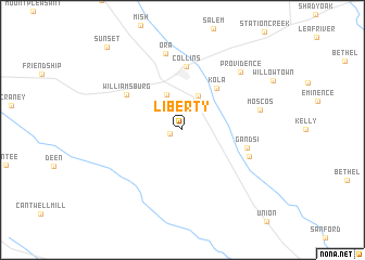 map of Liberty