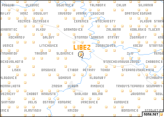 map of Libež