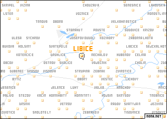 map of Libice
