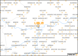 map of Liblín