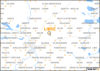 map of Libníc