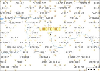 map of Libotenice