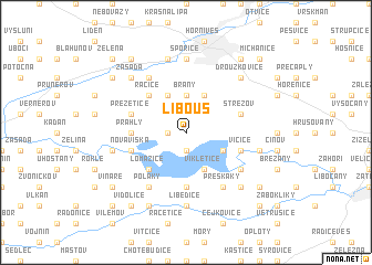 map of Libouš