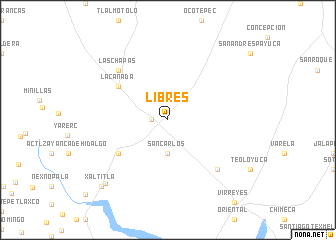 map of Libres