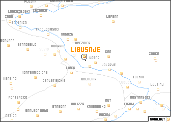map of Libušnje