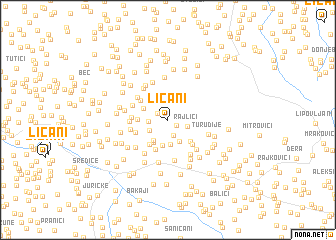 map of Ličani