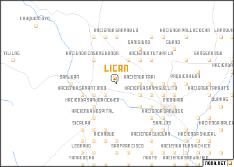 map of Licán