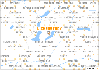 map of Licheń Stary