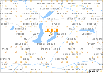 map of Licheń