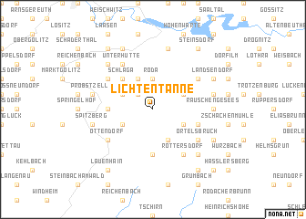 map of Lichtentanne