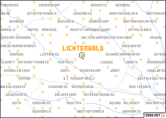 map of Lichtenwald