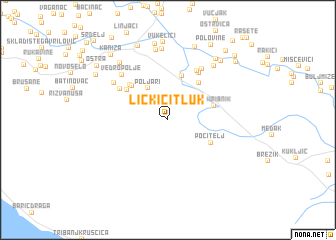 map of Lički Čitluk
