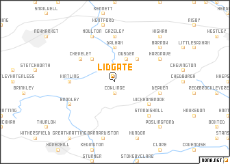 map of Lidgate