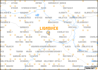 map of Lidmovice