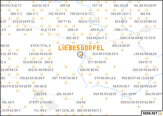 map of Liebesdörfel