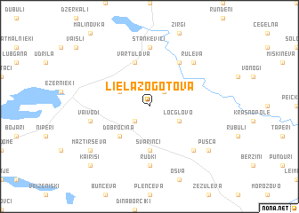 map of Lielāžogotova