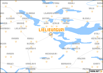 map of Lielie Unguri