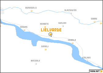 map of Lielvārde