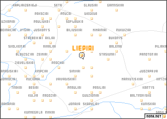 map of Liepiai