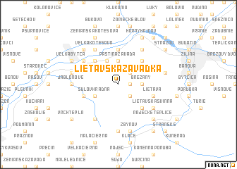 map of Lietavská Závadka