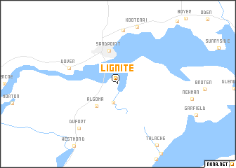 map of Lignite