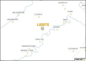 map of Lignite