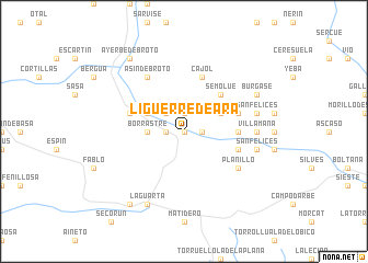 map of Ligüerre de Ara