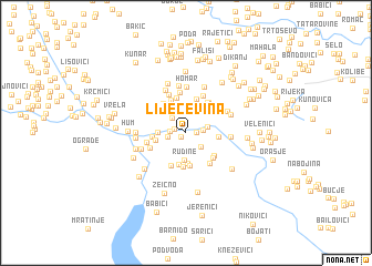 map of Lijećevina