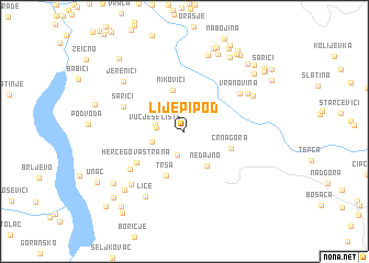 map of Lijepi Pod