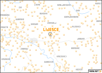 map of Liješće