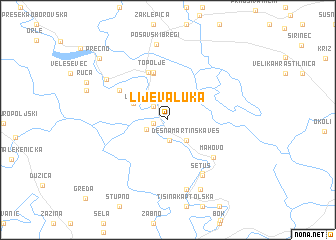 map of Lijeva Luka