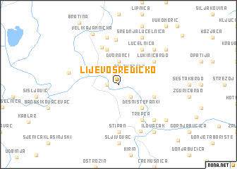 map of Lijevo Sredičko