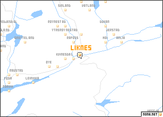 map of Liknes