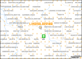 map of Limonal Arriba