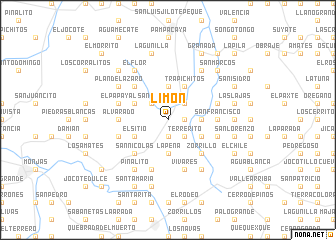 map of Limón