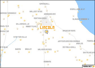 map of Lincoln