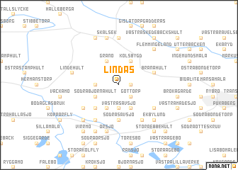 map of Lindås