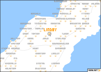 map of Lindby
