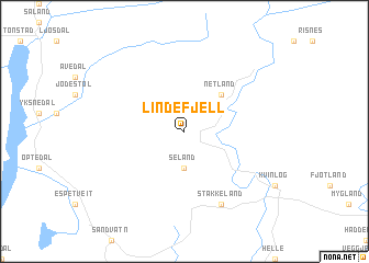 map of Lindefjell