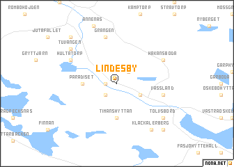 map of Lindesby