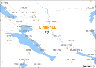 map of Linehäll