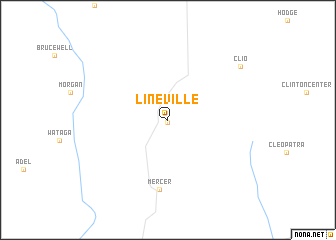 map of Lineville