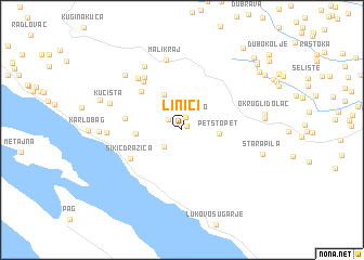 map of Linići