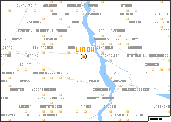 map of Linów