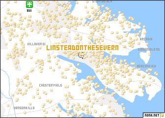 map of Linstead-on-the-Severn